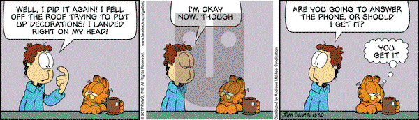 Garfield on Thursday November 30, 2017 Comic Strip