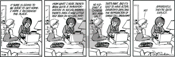 Doonesbury on Saturday November 29, 1980 Comic Strip