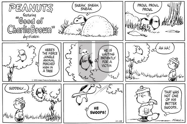 Peanuts on Sunday October 28, 1979 Comic Strip