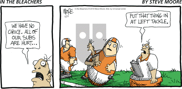 In the Bleachers - Sunday November 14, 2010 Comic Strip