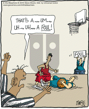In the Bleachers on Monday January 28, 2013 Comic Strip