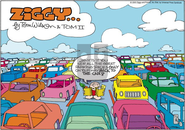 Ziggy on Sunday May 18, 2003 Comic Strip