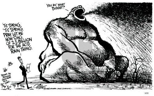 Pat Oliphant on Thursday March 20, 1986 Comic Strip
