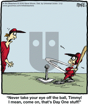 In the Bleachers on Tuesday July 12, 2016 Comic Strip