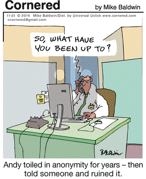 Cornered on Monday November 21, 2016 Comic Strip