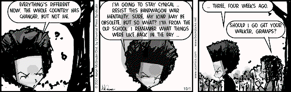 The Boondocks - Monday October 1, 2001 Comic Strip