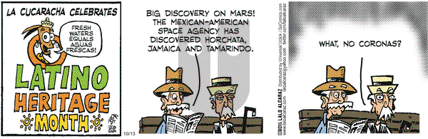 La Cucaracha on Tuesday October 13, 2015 Comic Strip