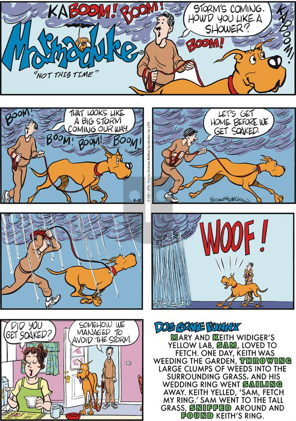 Marmaduke on Sunday September 12, 2021 Comic Strip