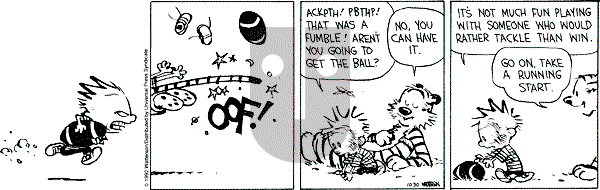 Calvin and Hobbes - Friday October 30, 1992 Comic Strip