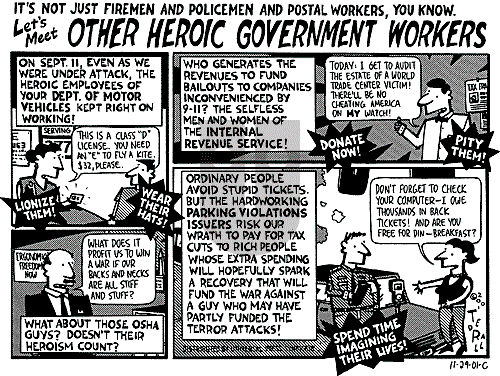 Ted Rall on Monday December 3, 2001 Comic Strip