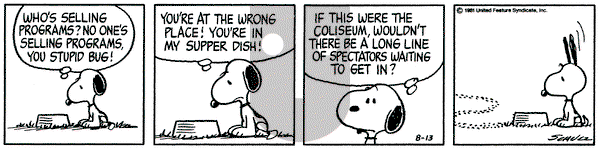 Peanuts on Thursday August 13, 1981 Comic Strip