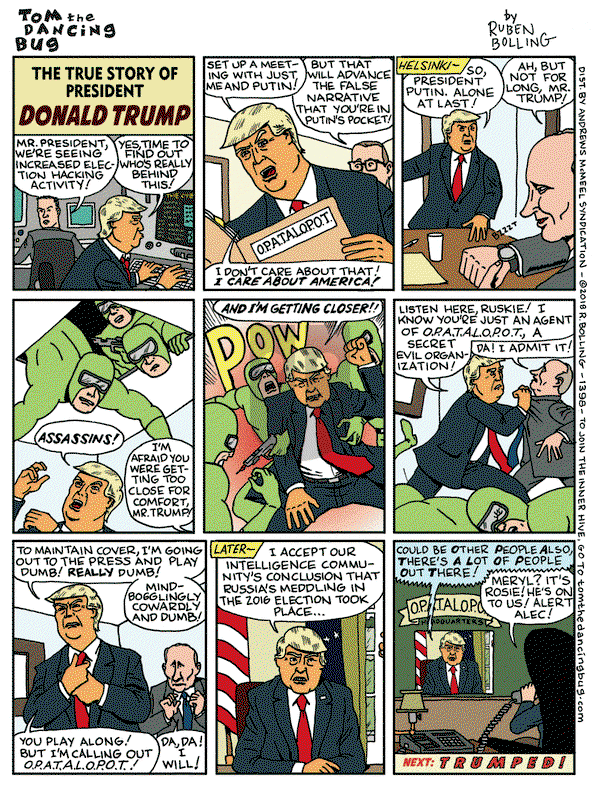 Tom the Dancing Bug on Friday July 27, 2018 Comic Strip