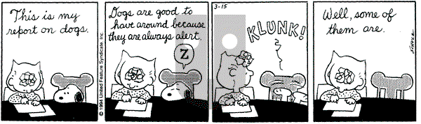 Peanuts on Tuesday March 15, 1994 Comic Strip