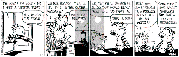 Calvin and Hobbes on Saturday November 7, 1992 Comic Strip