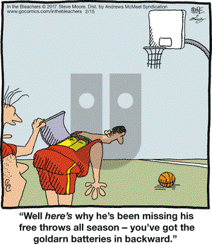 In the Bleachers on Wednesday February 15, 2017 Comic Strip