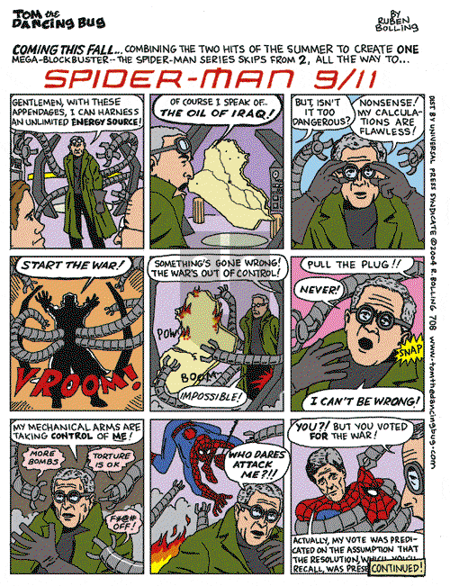 Tom the Dancing Bug on Saturday July 17, 2004 Comic Strip