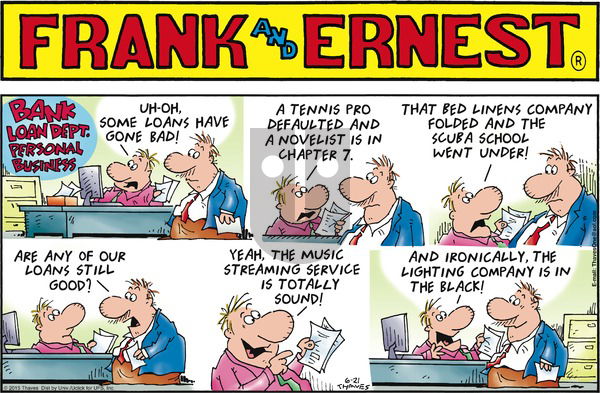 Frank and Ernest on Sunday June 21, 2015 Comic Strip