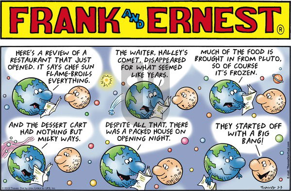 Frank and Ernest on Sunday May 3, 2015 Comic Strip