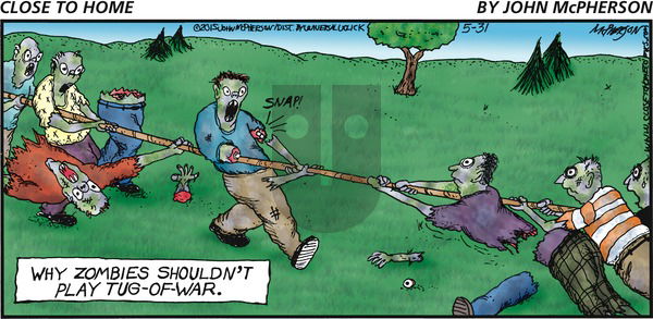 Close to Home on Sunday May 31, 2015 Comic Strip