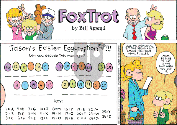 FoxTrot on Sunday April 4, 2010 Comic Strip