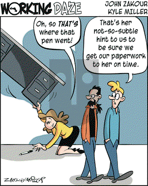 Working Daze on Tuesday September 14, 2004 Comic Strip