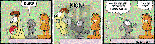 Garfield on Wednesday October 3, 2018 Comic Strip