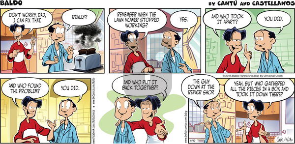 Baldo on Sunday April 19, 2015 Comic Strip