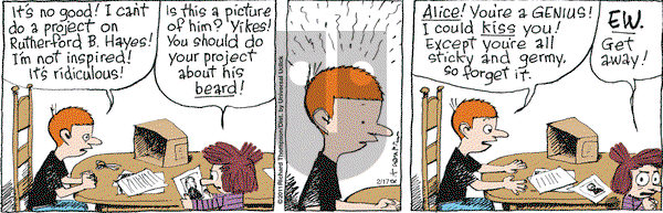 Cul de Sac on Wednesday February 17, 2016 Comic Strip