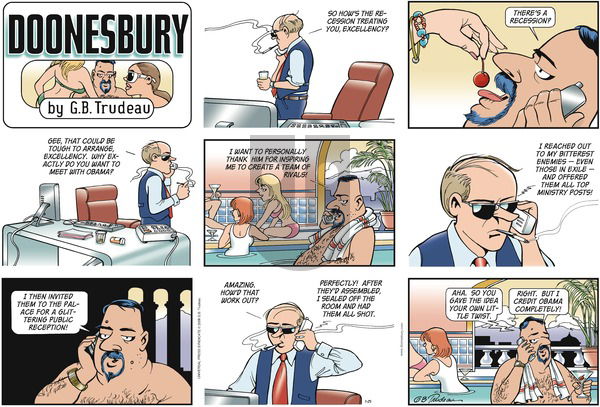 Doonesbury on Sunday January 25, 2009 Comic Strip
