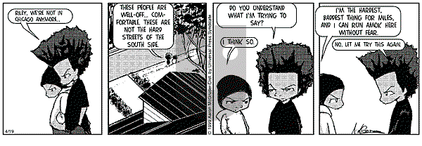 The Boondocks - Monday April 19, 1999 Comic Strip