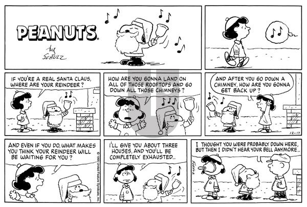 Peanuts on Sunday December 17, 1995 Comic Strip