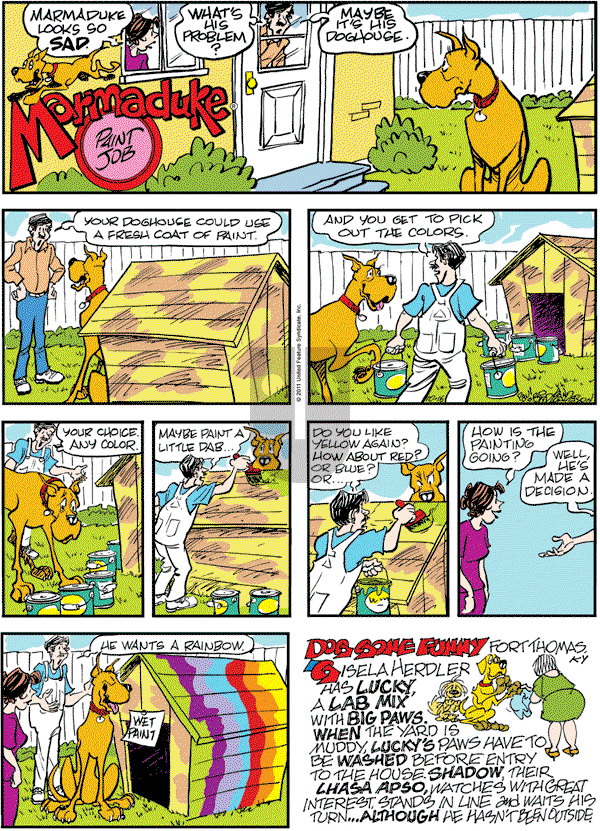 Marmaduke on Sunday October 16, 2011 Comic Strip