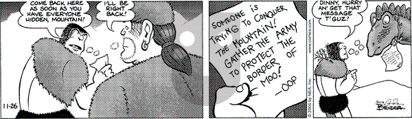 Alley Oop on Saturday November 26, 2005 Comic Strip