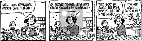 Rose is Rose on Saturday June 27, 1987 Comic Strip