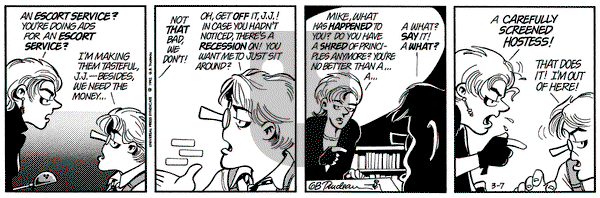 Doonesbury on Saturday March 7, 1992 Comic Strip