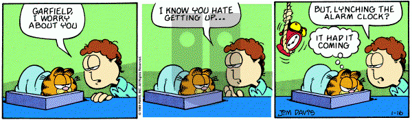 Garfield on Monday January 16, 1989 Comic Strip