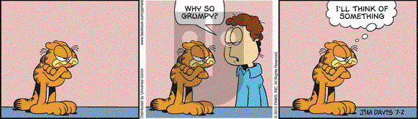 Garfield on Monday July 2, 2012 Comic Strip