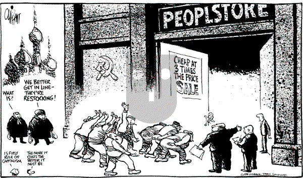 Pat Oliphant - Monday April 8, 1991 Comic Strip