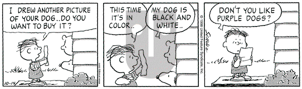 Peanuts - Wednesday October 14, 1998 Comic Strip