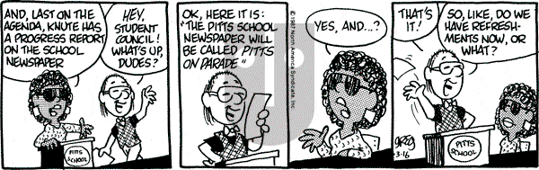 Luann on Monday March 16, 1987 Comic Strip