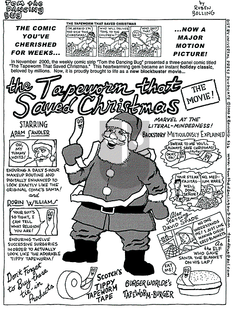 Tom the Dancing Bug - Saturday December 16, 2000 Comic Strip