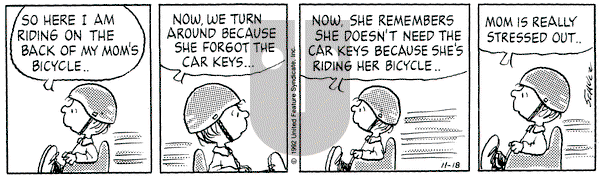 Peanuts on Wednesday November 18, 1992 Comic Strip