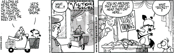 Over the Hedge on Wednesday August 15, 2001 Comic Strip