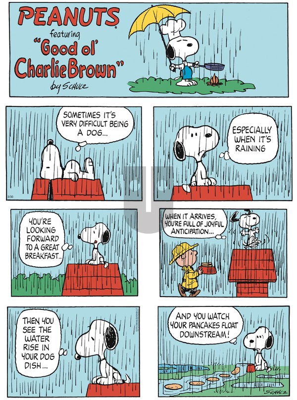 Peanuts on Sunday March 30, 2025 Comic Strip