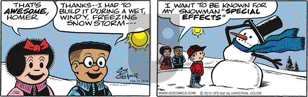 Nancy on Thursday February 23, 2012 Comic Strip