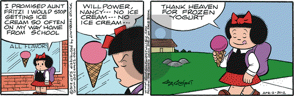 Nancy on Monday April 2, 2012 Comic Strip