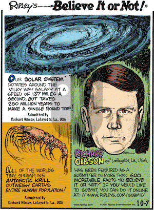 Ripley's Believe It or Not - Friday October 7, 2011 Comic Strip