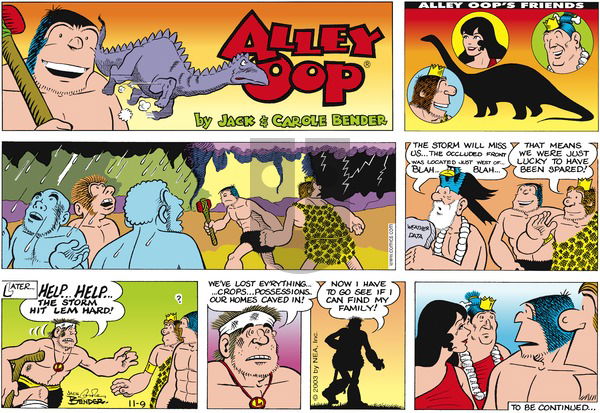 Alley Oop on Sunday November 9, 2003 Comic Strip