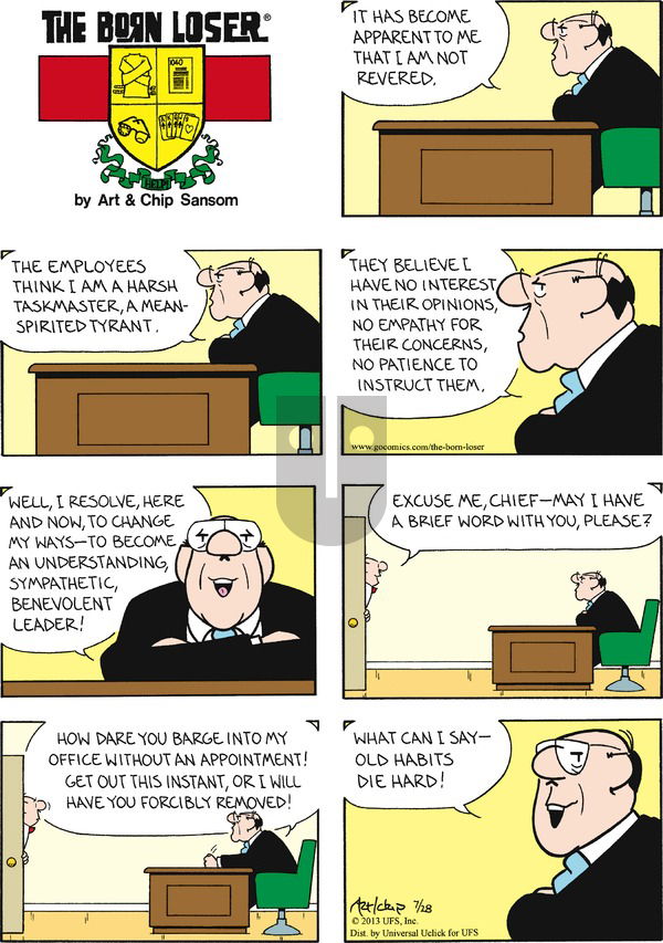 The Born Loser on Sunday July 28, 2013 Comic Strip