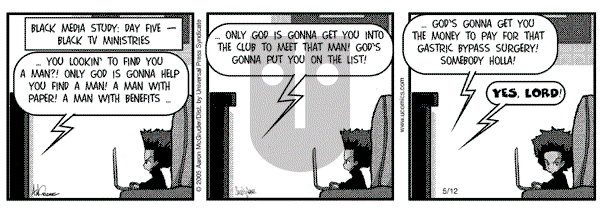 The Boondocks on Thursday December 13, 2012 Comic Strip